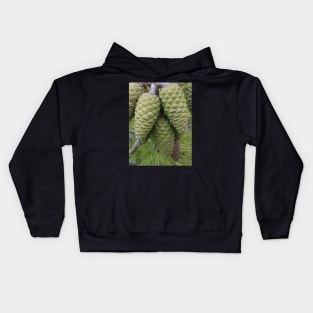 Green Pine Cone Kids Hoodie